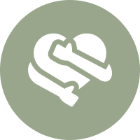 Embrace symbol on green circle