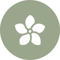 Minimalist flower design in circle