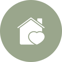 Home and heart graphic